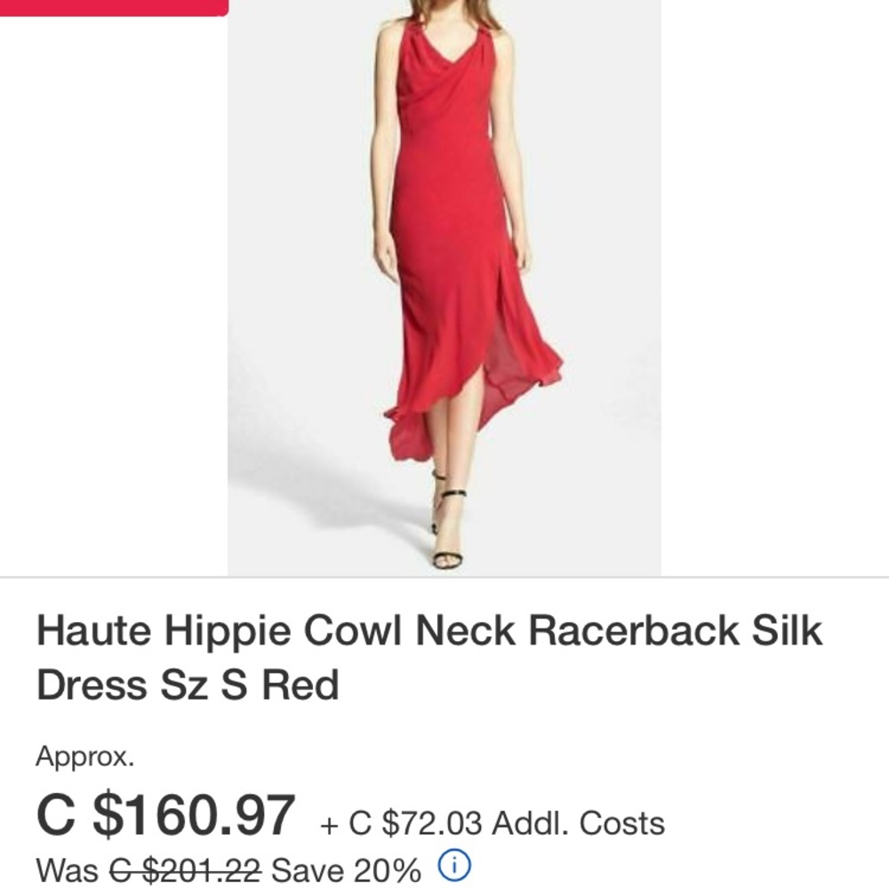 Haute hippie NWT slip dress - cherry colour, NWT - Picture 5 of 5